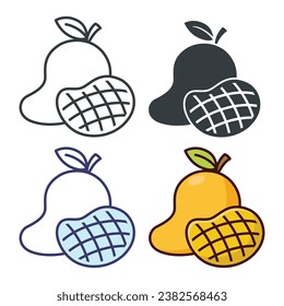Mango fruit vector icon on trendy design