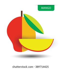 mango, fruit vector illustration