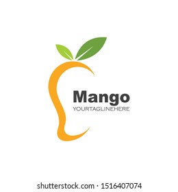 mango fruit vector illustration logo icon 