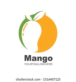 mango fruit vector illustration logo icon 