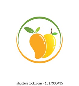 mango fruit vector illustration logo icon 