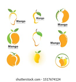 mango fruit vector illustration logo icon 