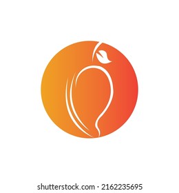 mango fruit vector illustration logo icon
