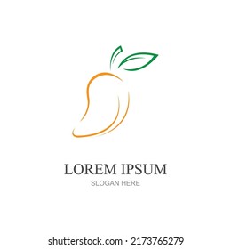 mango fruit vector illustration logo icon