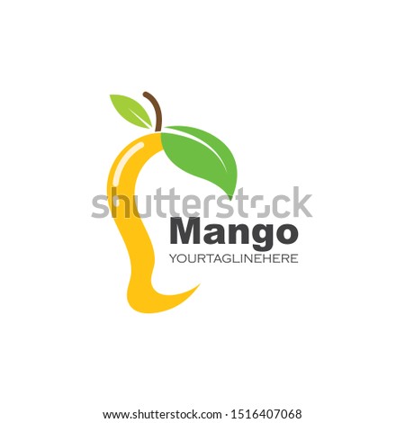 mango fruit vector illustration logo icon 