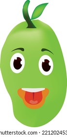 mango fruit vector illustrations are cute and adorable