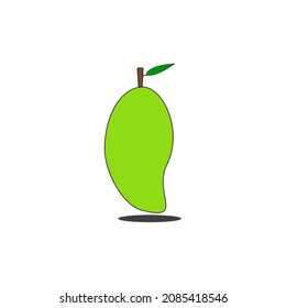 Mango fruit vector isolated, flat design illustration, eps 10