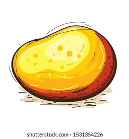 mango fruit vector, isolated image