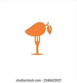 Mango fruit vector logo. Mango icon, logo inspiration