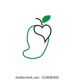 diseño de iconos de imagen de logotipo de frutos de mango