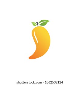 Logotipo de frutos de mango y vector de símbolos