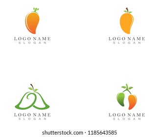 Mango fruits logo and symbols vector