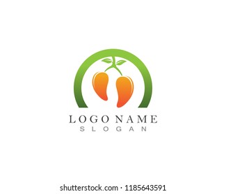 Mango fruits logo and symbols vector