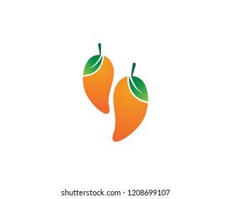Mango fruits vector logo 