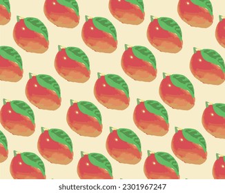 Papel para envolver regalos de mango. Diseño textil. Patrón tropical. Fondo de Mango.