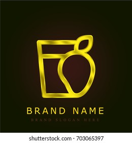 Mango golden metallic logo