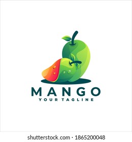 mango gradient color logo design