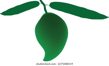 Mango-Grün mit grünen Blättern
