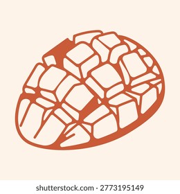 Mango. Mango hand drawn with smooth curved shape and a simple inner seed line. Suitable for tropical branding food packaging summer menus and fresh product illustrations.