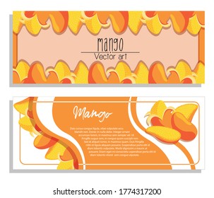 MANGO HORIZONTAL BANNERS WITH ORANGE BACKGROUND