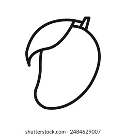 Mango icon Black line art vector