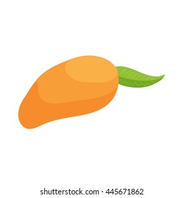 Mango icon in cartoon style isolated on white background. Fruits symbol