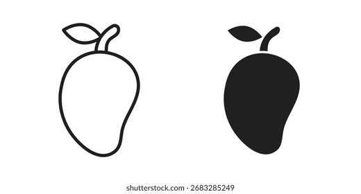 Mango icon clipart and lineart vector symbols