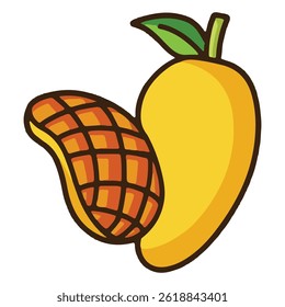 mango icon with colored style