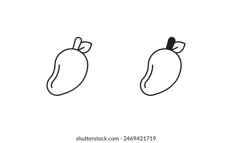 Icono de mango con fondo blanco ilustración de stock