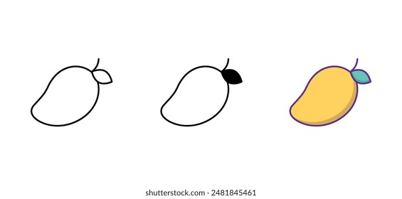 Mango icon design with white background stock illustration