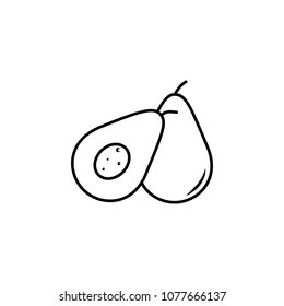 mango icon. Element of eating for mobile concept and web apps. Thin line  icon for website design and development, app development. Premium icon on white background