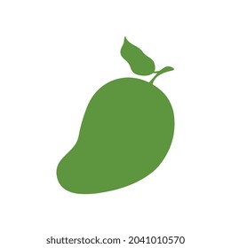 Mango icon in flat design on a white background. Vector illustration