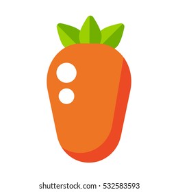 Mango icon in flat style. Ripe mango fruit vector editable image, style isolated on white background illustration