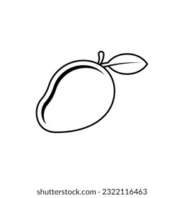Mango Icon. Fresh Fruit Symbol.