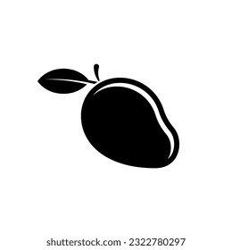 Mango Icon. Fresh Fruit Symbol.