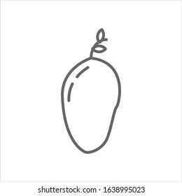 mango icon fruit outline style for your design