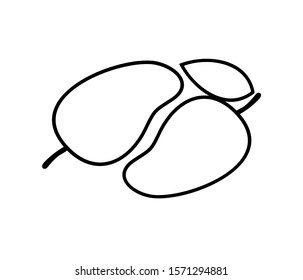 Mango icon, fruit and vector graphics,  on a white background, eps 10. - Vector