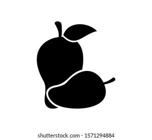 Mango icon, fruit and vector graphics,  on a white background, eps 10. - Vector