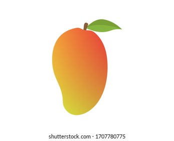 Mango icon. Mango fruit vector illustration. 
