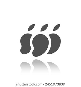 Icono de mango, fruta, Ilustración vectorial