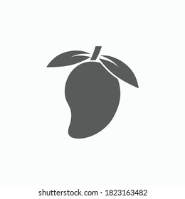 icono de mango, vector de fruta, ilustración de bubo venerable