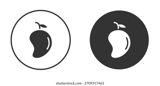 Mango icon in glyph style for web Design. UI UX icons
