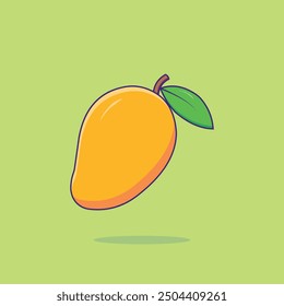 Icono de mango Ilustración Clipart de objetos de frutas Concepto de dibujos animados de mango aislado