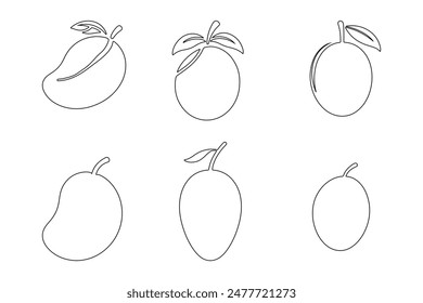 Mango Icon Line Vector de arte 