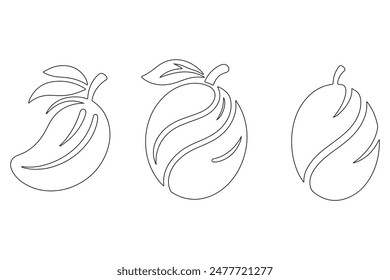 Mango Icon Line art vector 