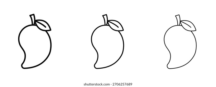 Mango icon linear style sign for mobile concept and web design.