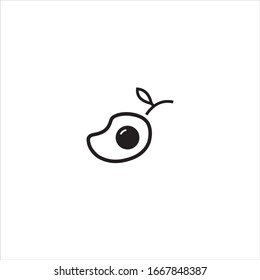  mango icon Logo design Template Illustration Stock Vector