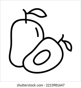 Mango Icon Logo Design Vector Template Illustration Sign And Symbol Pixels Perfect