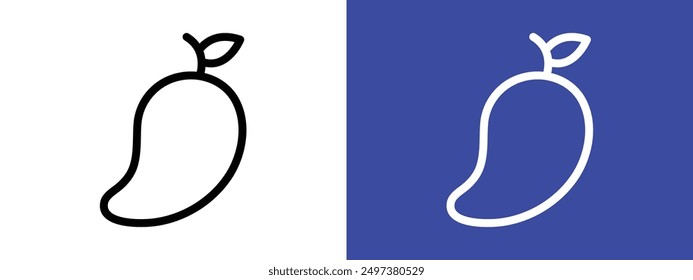 Mango icon logo sign set vector outline
