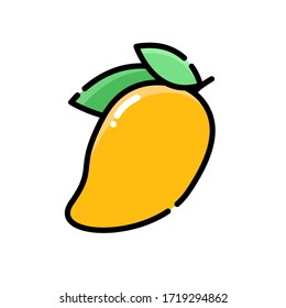 Mango icon, logo vector, flat design